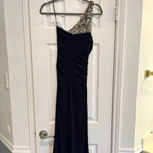 Elegant Navy Evening Dress